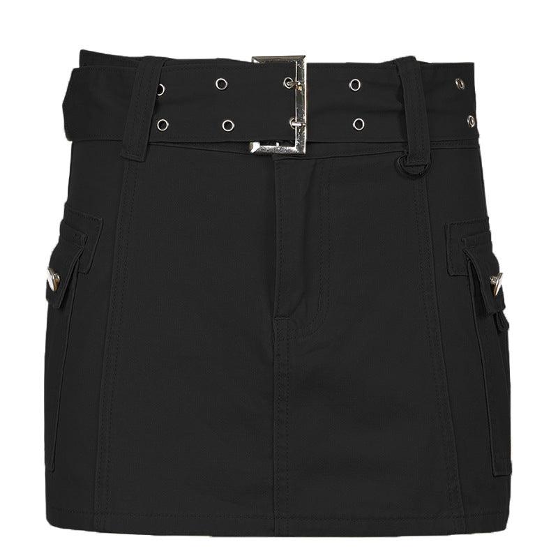 Aesthetics Basic Belted Low Waist Micro Skirt - VirtuousWares:Global