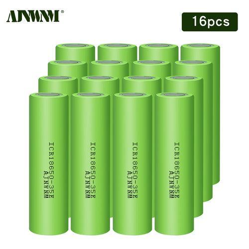 AJNWNM 3.7V 18650 Li-ion Rechargeable Battery 3500 mAh ICR18650-35E - VirtuousWares:Global