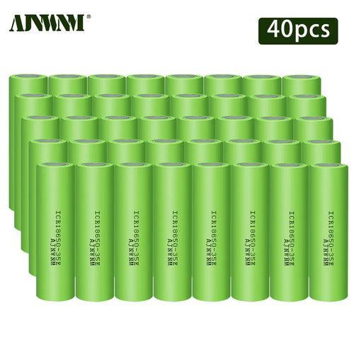 AJNWNM 3.7V 18650 Li-ion Rechargeable Battery 3500 mAh ICR18650-35E - VirtuousWares:Global