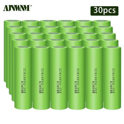 AJNWNM 3.7V 18650 Li-ion Rechargeable Battery 3500 mAh ICR18650-35E - VirtuousWares:Global