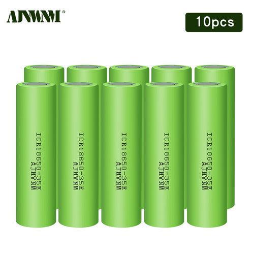 AJNWNM 3.7V 18650 Li-ion Rechargeable Battery 3500 mAh ICR18650-35E - VirtuousWares:Global