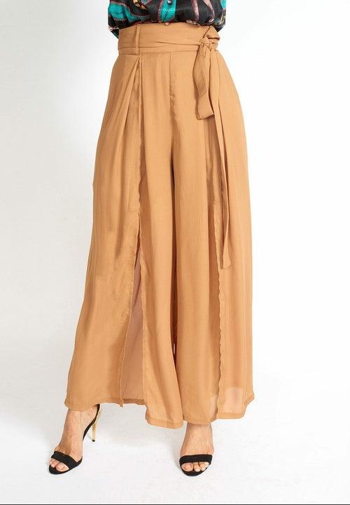 Alessandra Wide Leg Slit Pants - VirtuousWares:Global