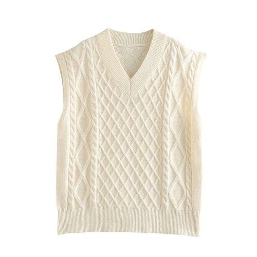 All-match Style V-neck Knitted Sweater - VirtuousWares:Global