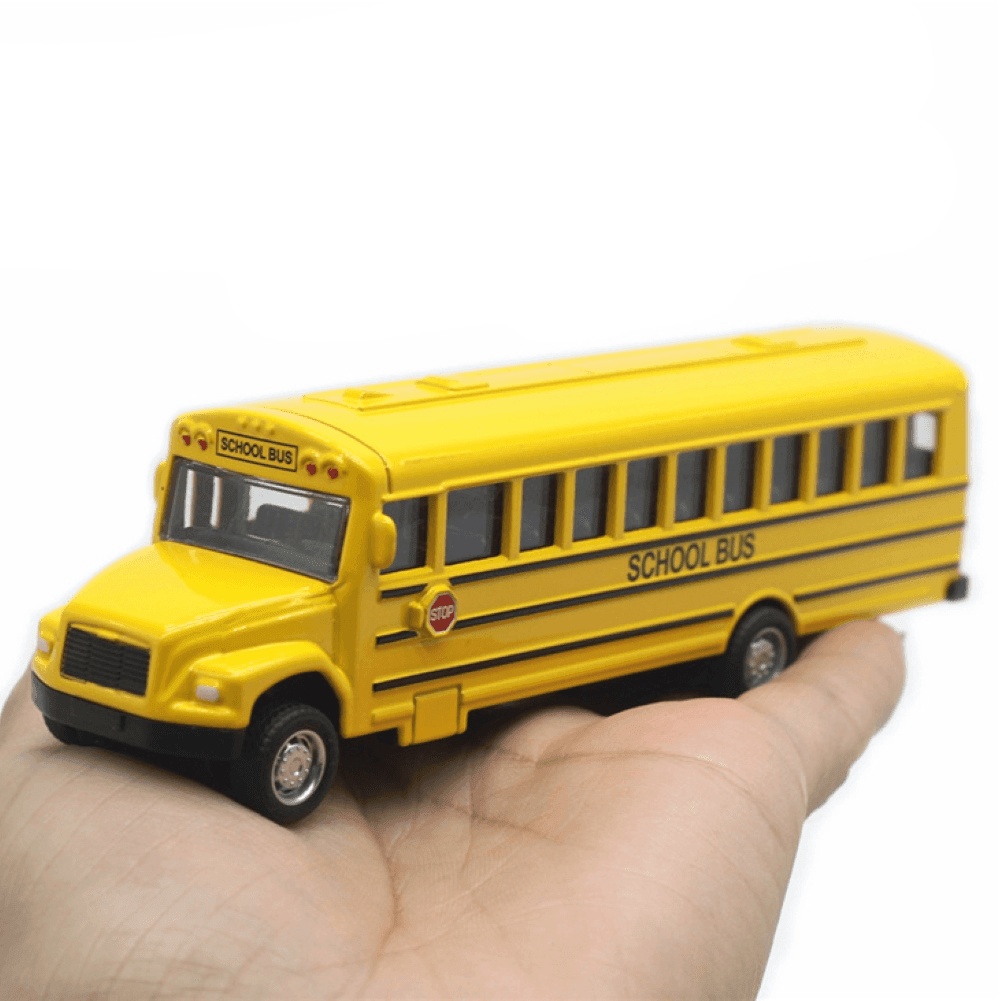 Alloy Inertial School Bus Model Car Model For Gifts Kids Boy Toys - VirtuousWares:Global