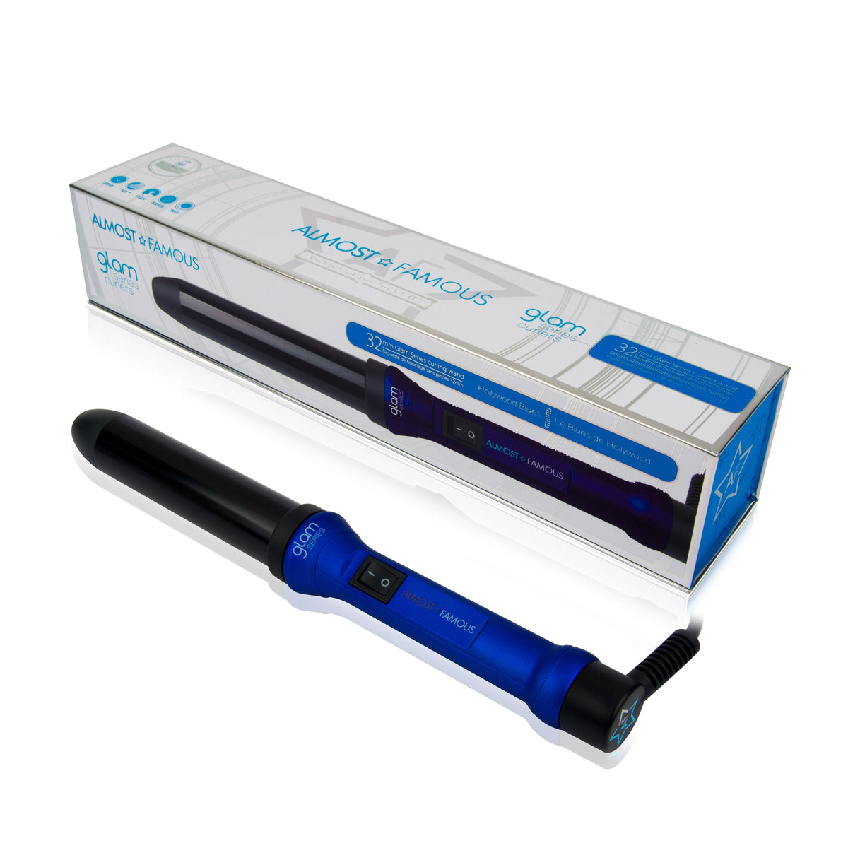 Almost Famous 32mm Glam Series Curling Wand with Gem Infused Barrel - VirtuousWares:Global