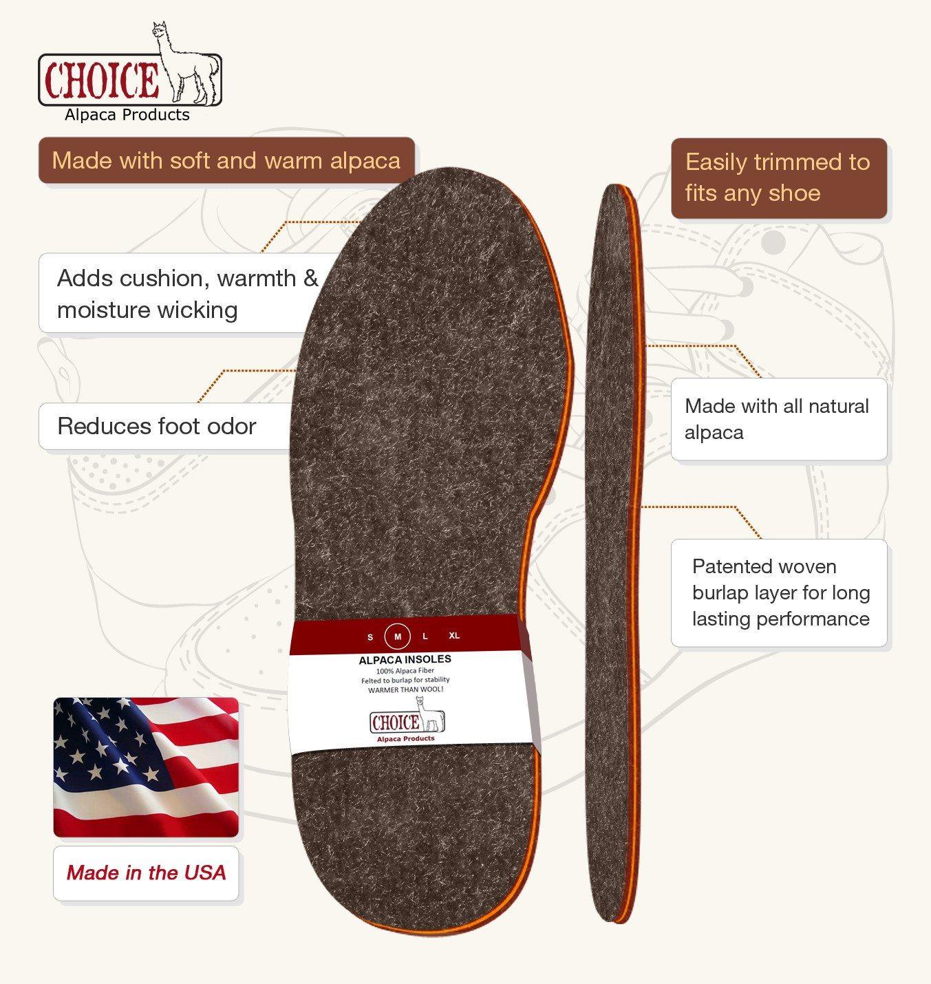 American Choice Alpaca Foot Warmers Inserts and Insoles Of Shoes For Men - VirtuousWares:Global