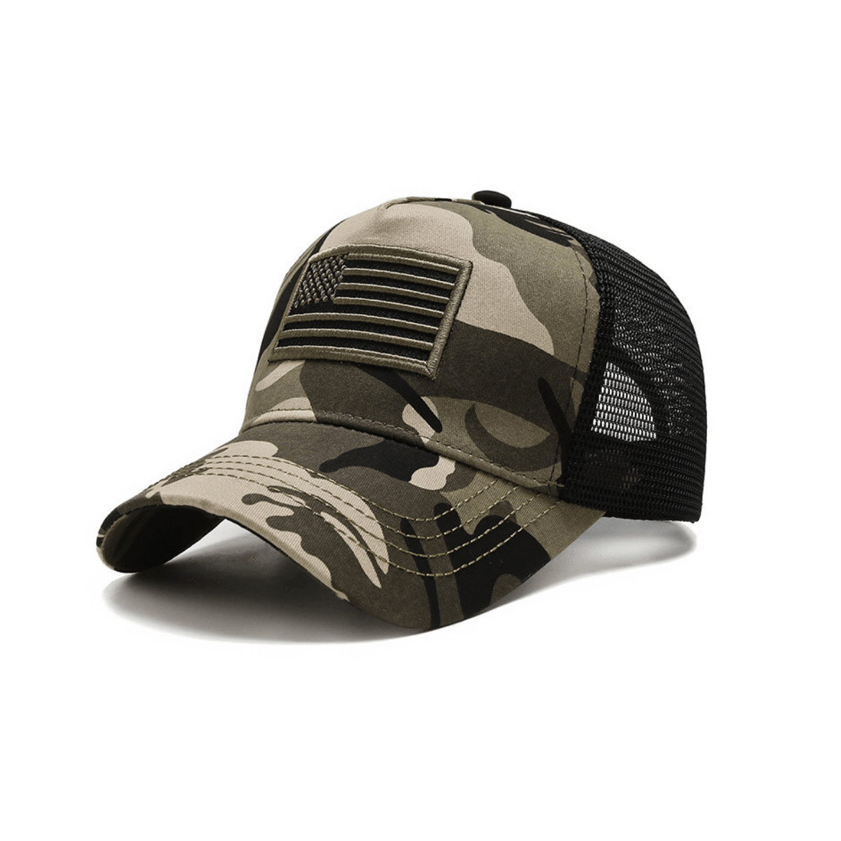 American Flag Trucker Hat with Adjustable Strap - VirtuousWares:Global