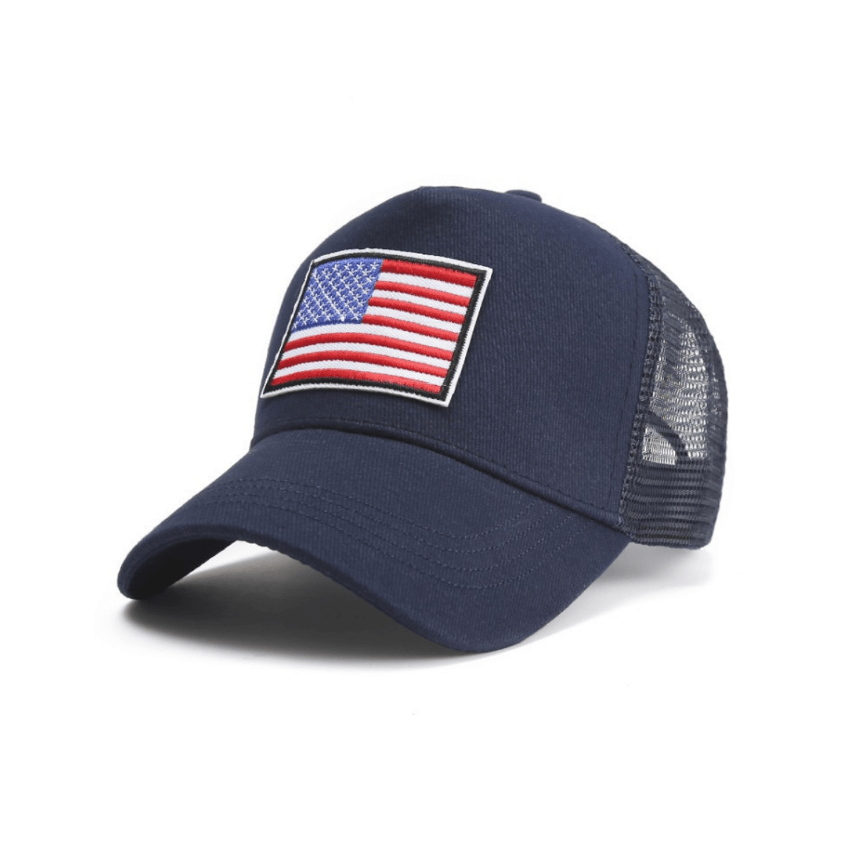 American Flag Trucker Hat with Adjustable Strap - VirtuousWares:Global