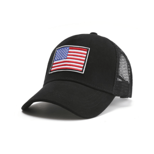 American Flag Trucker Hat with Adjustable Strap - VirtuousWares:Global