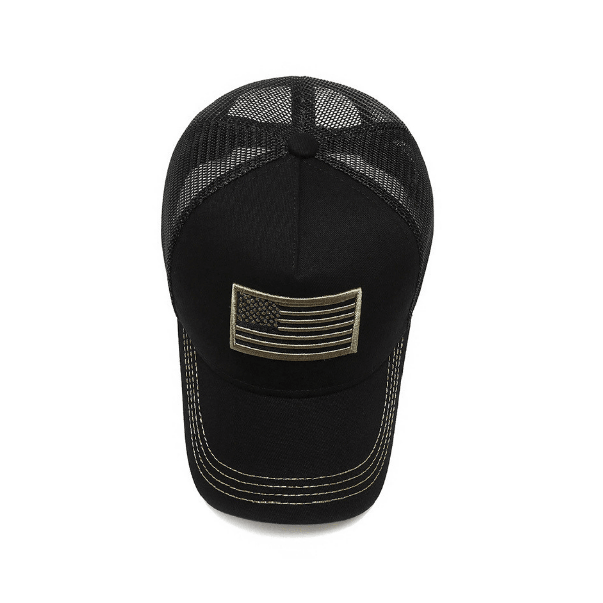 American Flag Trucker Hat with Adjustable Strap - VirtuousWares:Global