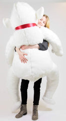 American Made White 6 Foot Giant Stuffed Gorilla 72 Inch Soft Huge - VirtuousWares:Global