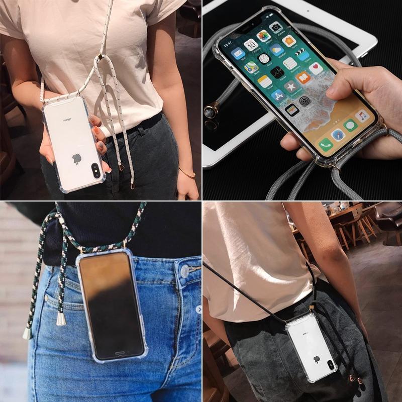 AMZER Pudding TPU Soft Skin X Protection Case With Lanyard for iPhone - VirtuousWares:Global