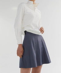 Anell Golf Slim Fit Full Skirt - Matte Blue - VirtuousWares:Global