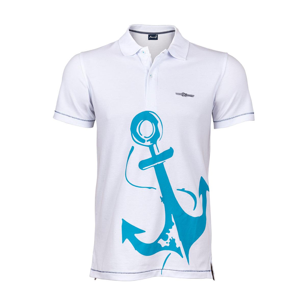 Anemoss Marine Men's Polo Collar T-shirt, Short Sleeve Golf Tennis - VirtuousWares:Global