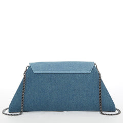 Angelica Denim Clutch Two Tone - VirtuousWares:Global