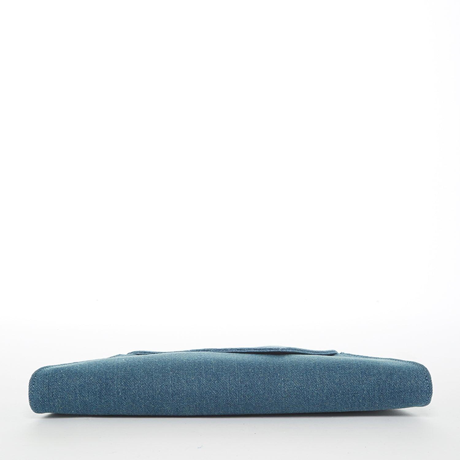 Angelica Denim Clutch Two Tone - VirtuousWares:Global