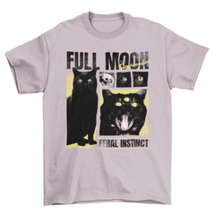 Animal Halloween Full Moon Black Cat Witches Quote "Full moon, feral - VirtuousWares:Global