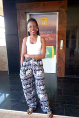 Animal print Rayon Black Pant and Capris - VirtuousWares:Global