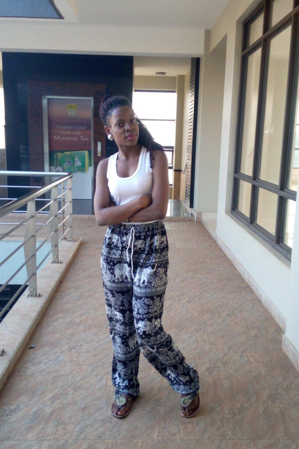 Animal print Rayon Black Pant and Capris - VirtuousWares:Global