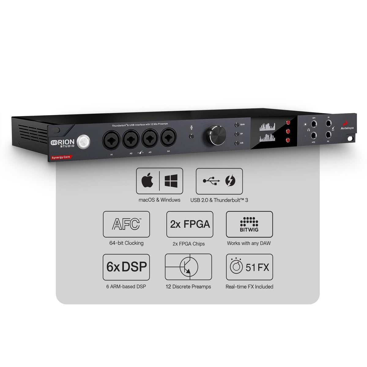 Antelope Audio - Orion Studio Synergy Core | 16x26 TB Audio Interface - VirtuousWares:Global
