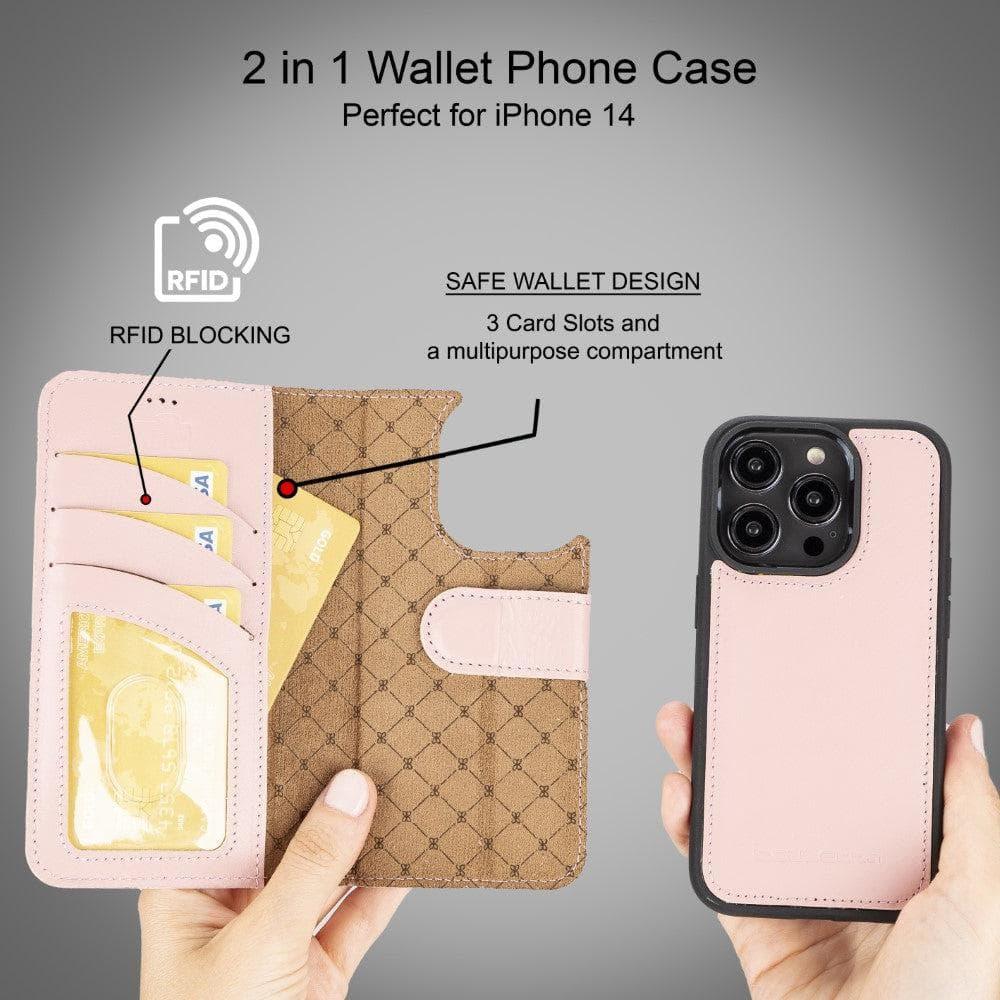 Apple iPhone 14 Series Detachable Leather Wallet Case Colorful - MW - VirtuousWares:Global