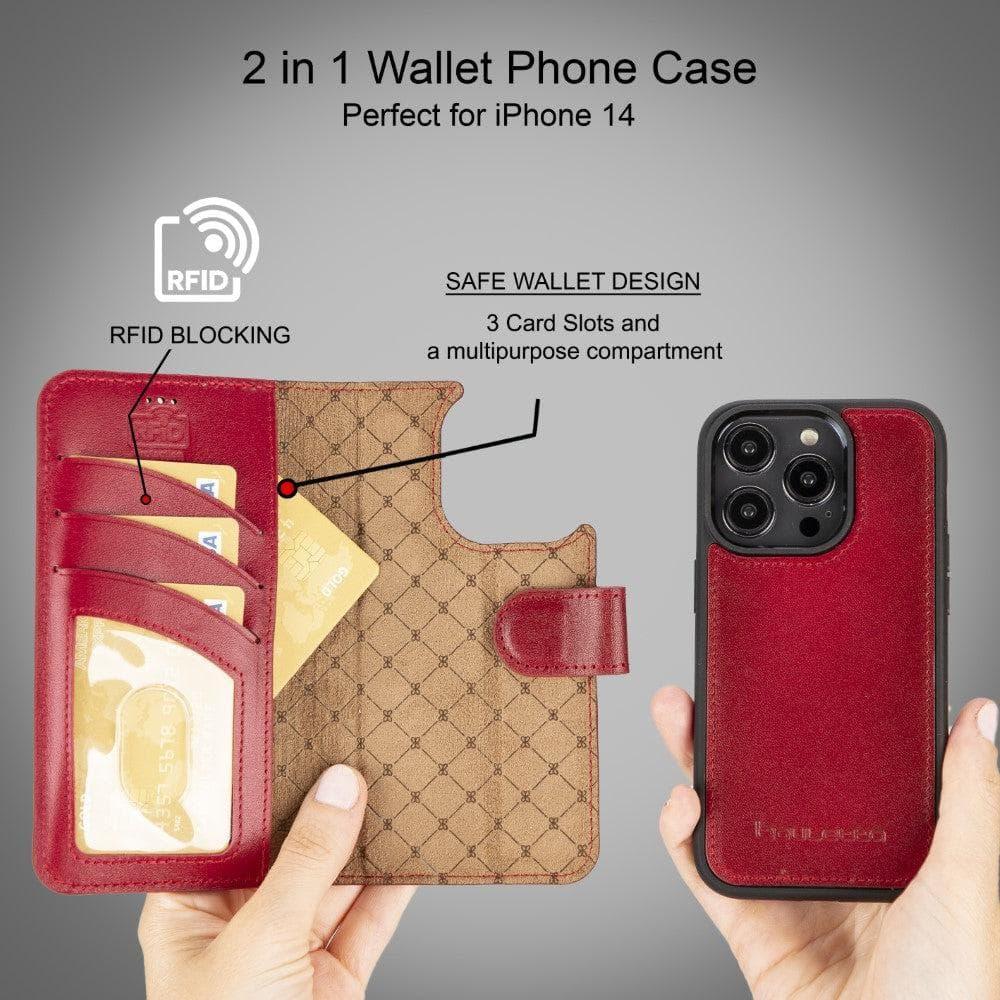 Apple iPhone 14 Series Detachable Leather Wallet Case Colorful - MW - VirtuousWares:Global