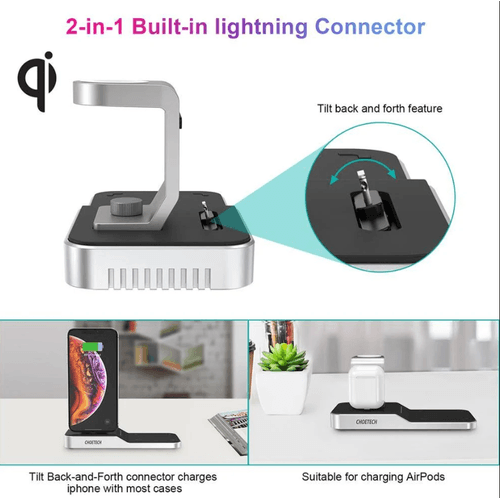 Apple Watch Charger Stand MFi Certified 4 in 1 Wireless Charging - VirtuousWares:Global