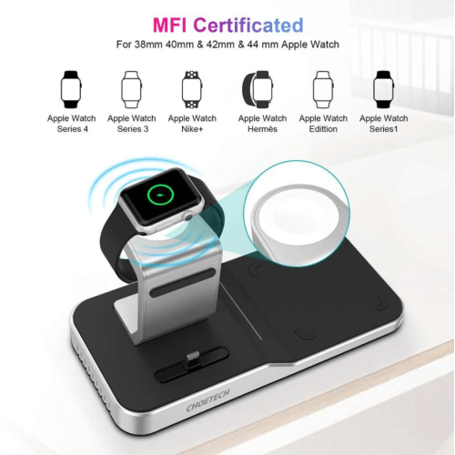 Apple Watch Charger Stand MFi Certified 4 in 1 Wireless Charging - VirtuousWares:Global