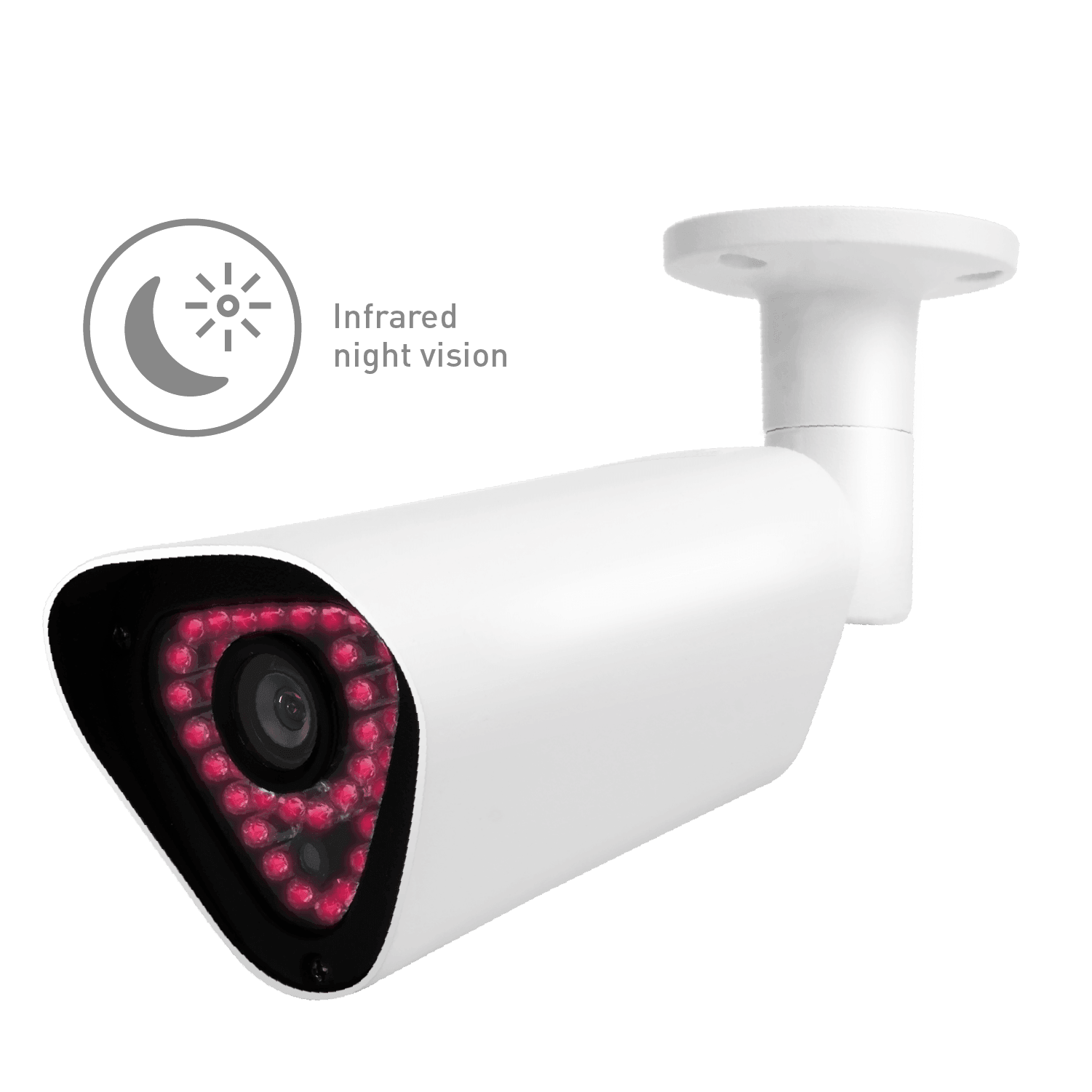 AR4 Outdoor Bullet Camera - White, AI Detection, Night Vision - VirtuousWares:Global