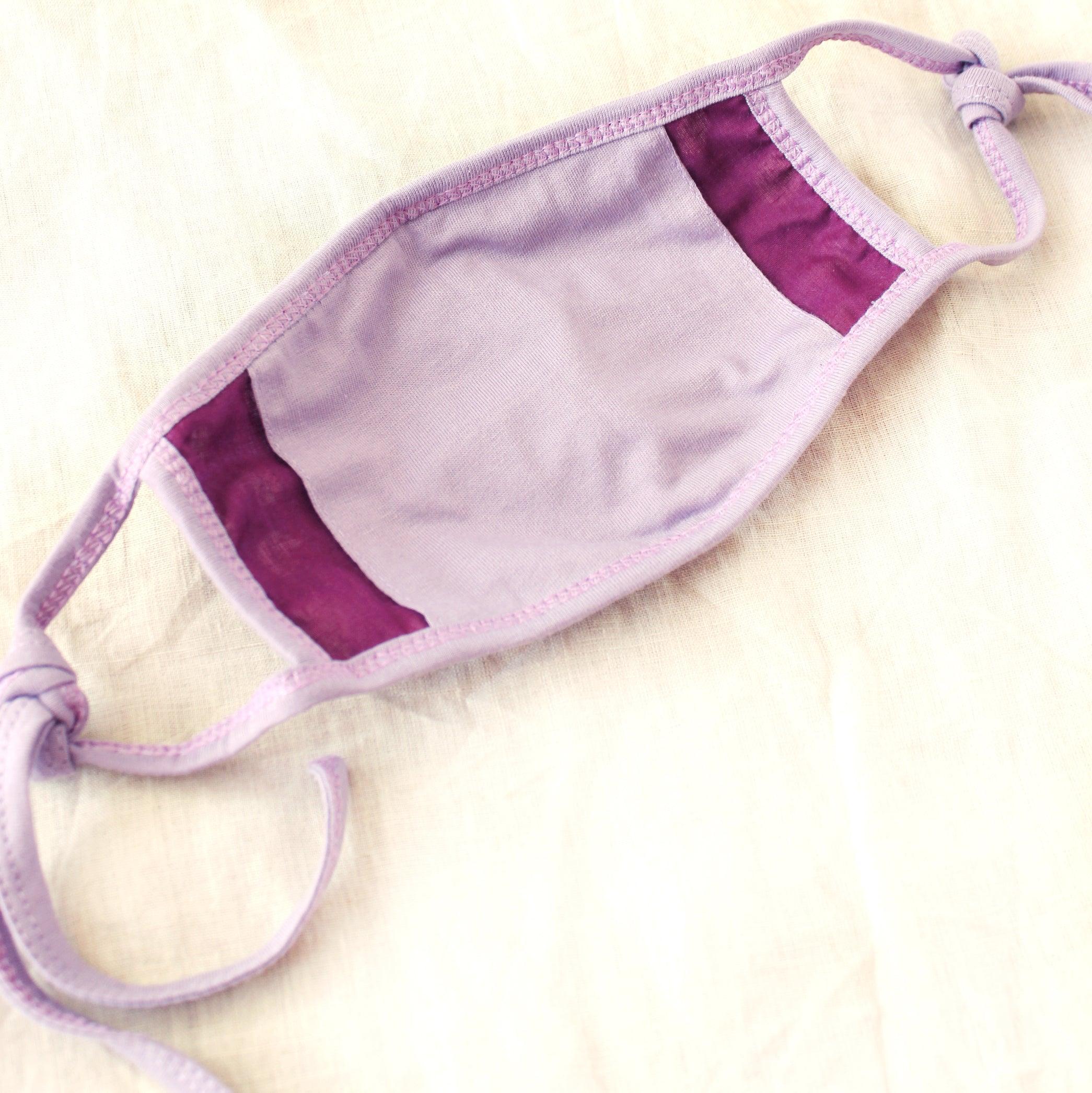 ARNOLDI 3-ply All-size Organic Cotton Face Mask (Waterproof), in Lilac - VirtuousWares:Global