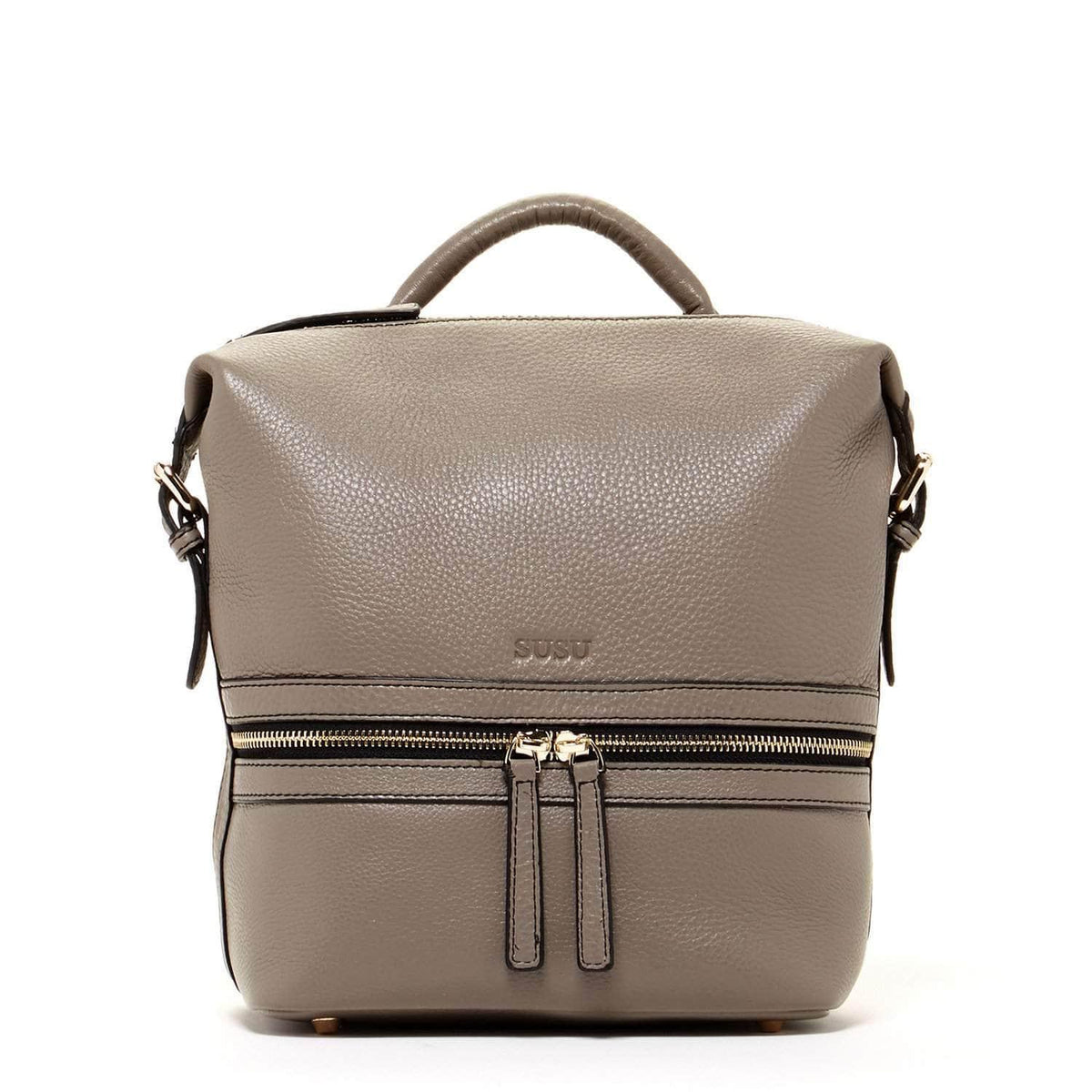 Ashley Gray Leather Backpack Purse - VirtuousWares:Global