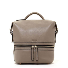 Ashley Gray Leather Backpack Purse - VirtuousWares:Global