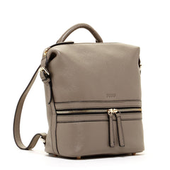Ashley Gray Leather Backpack Purse - VirtuousWares:Global