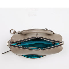 Ashley Gray Leather Backpack Purse - VirtuousWares:Global