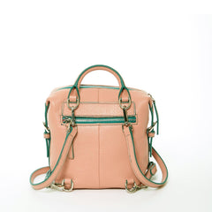 Ashley Small Pink Leather Backpack Purse - VirtuousWares:Global