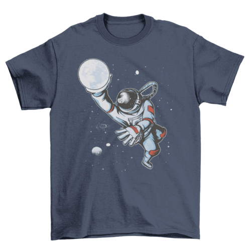 Astronaut basketball with moon t-shirt - VirtuousWares:Global