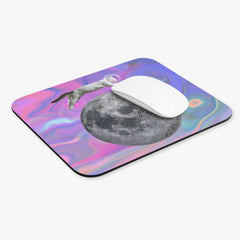 Astronaut Cat Jumping Over Moon Mouse Pad - VirtuousWares:Global