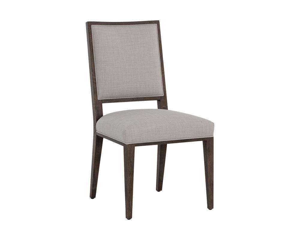 Aurelia Dining Chair - Dark Brown - Linoso Light Grey - VirtuousWares:Global