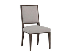 Aurelia Dining Chair - Dark Brown - Linoso Light Grey - VirtuousWares:Global