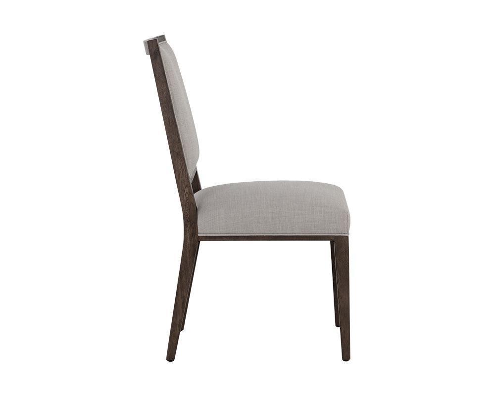 Aurelia Dining Chair - Dark Brown - Linoso Light Grey - VirtuousWares:Global