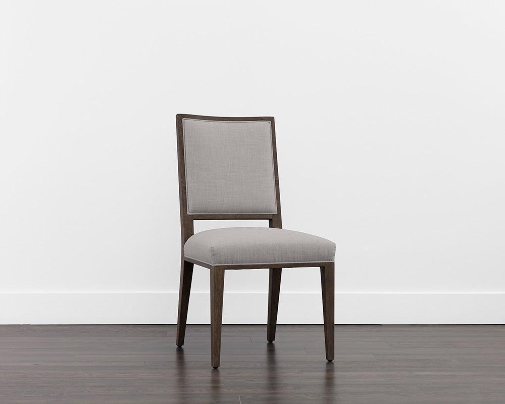 Aurelia Dining Chair - Dark Brown - Linoso Light Grey - VirtuousWares:Global