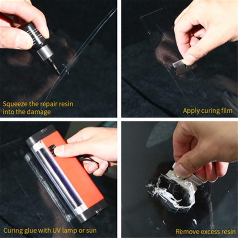 Auto Glass Windshield Repair Tool Set 5 Bottles Set - VirtuousWares:Global