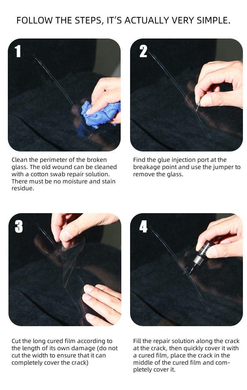 Auto Glass Windshield Repair Tool Set 5 Bottles Set - VirtuousWares:Global