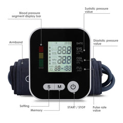 Automatic Digital Wrist Blood Pressure Monitor Sphygmomanometer - VirtuousWares:Global