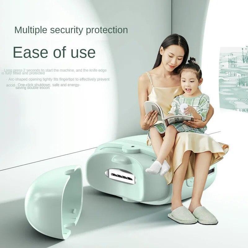 Automatic Electric Nail Clippers USB Rechargeable Nail Trimmer Grinder - VirtuousWares:Global