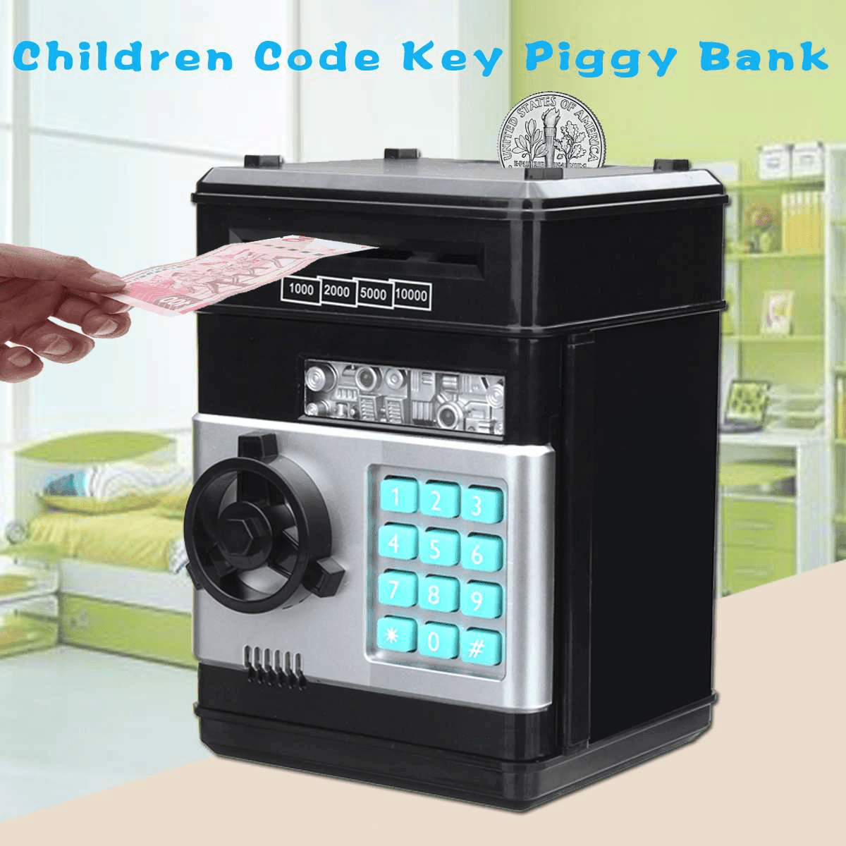 Automatic Electronic Piggy Bank ATM Password Money Box For Children - VirtuousWares:Global