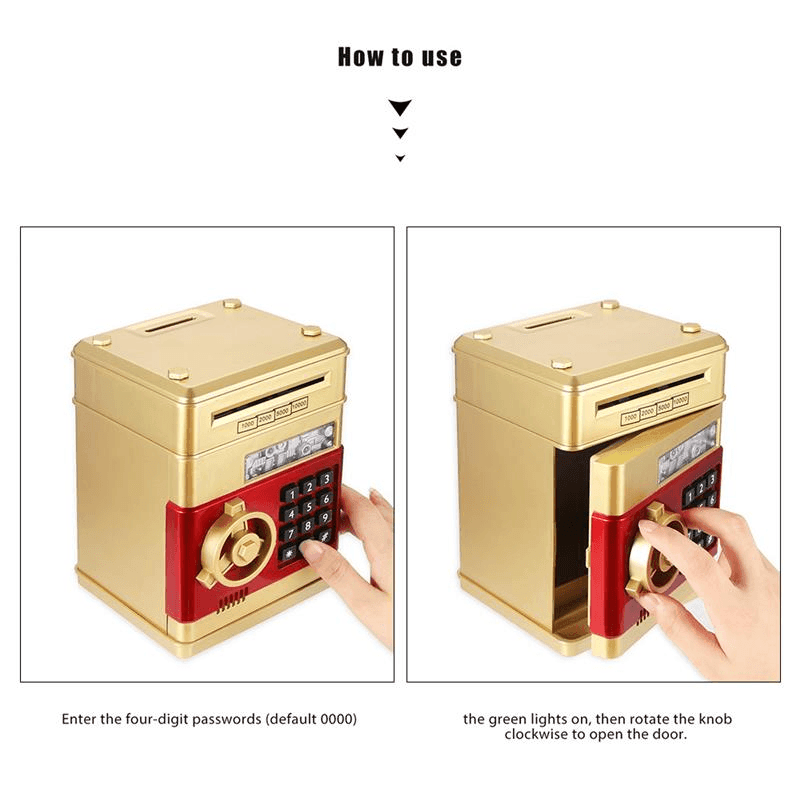 Automatic Electronic Piggy Bank ATM Password Money Box For Children - VirtuousWares:Global