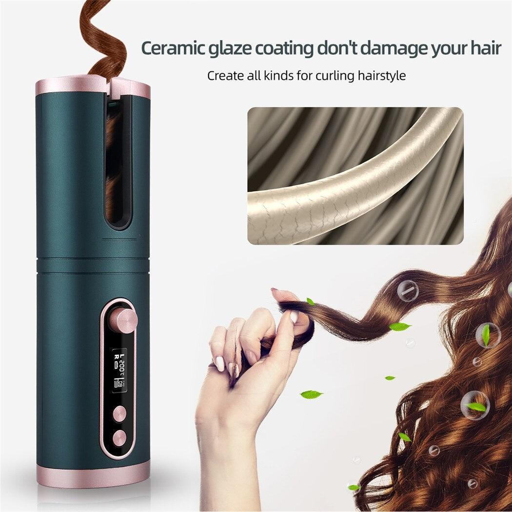 Automatic Hair Curler Ceramic Anti-Scalding Wireless Curling Iron for - VirtuousWares:Global