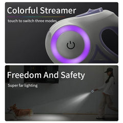 Automatic Retractable Lighting Dog Leash - VirtuousWares:Global