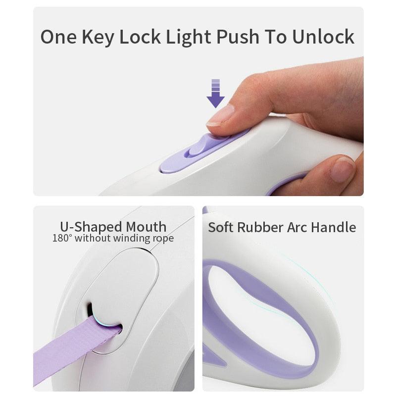 Automatic Retractable Lighting Dog Leash - VirtuousWares:Global